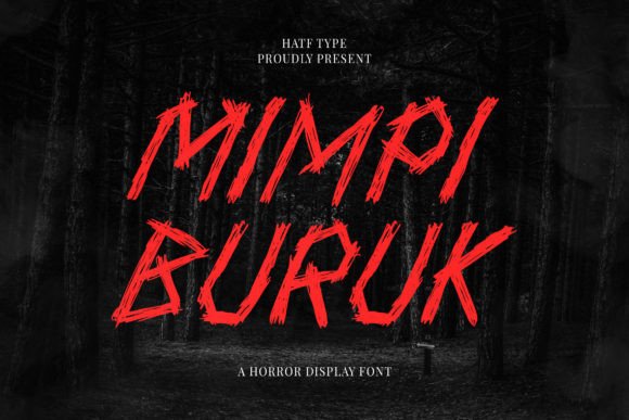 Introducing MIMPI BURUK: A Typeface That Embodies Nightmarish Aesthetics